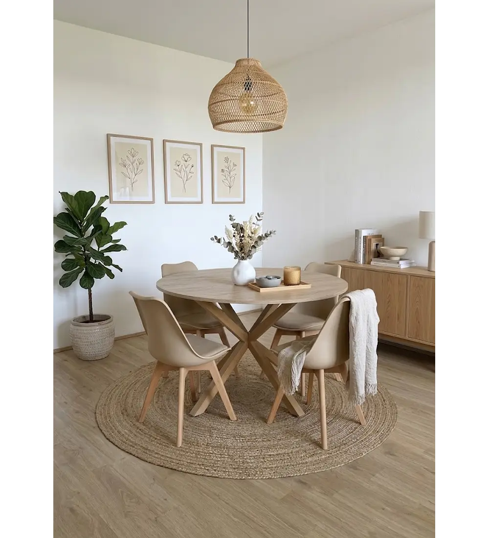Comedor Warwick Wood + 4 Sillas Tulip