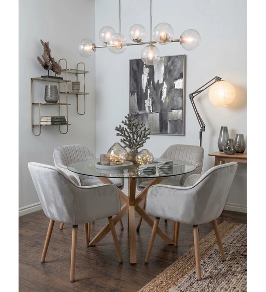 Comedor Warwick 120cms  + 4 Sitiales Diamante 2.0