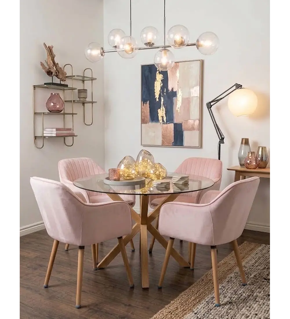 Comedor Warwick 120cms  + 4 Sitiales Diamante 2.0