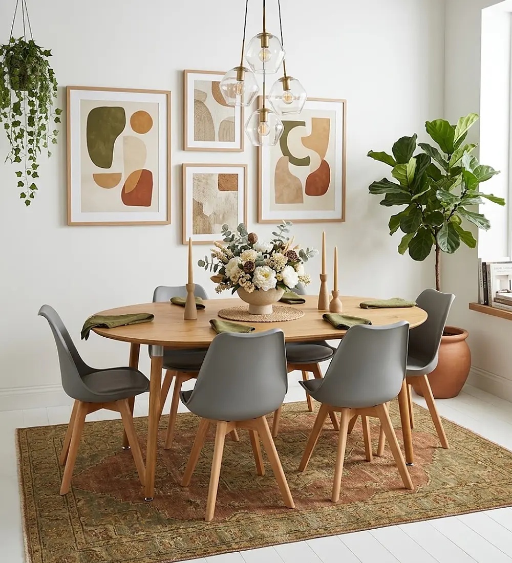 Comedor Mesa Expandible (100 - 180cms) + Sillas Tulip