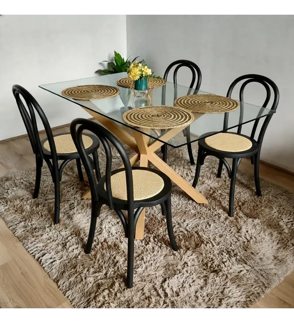 Comedor Madrid 140x90cms + 4 Sillas Amelia