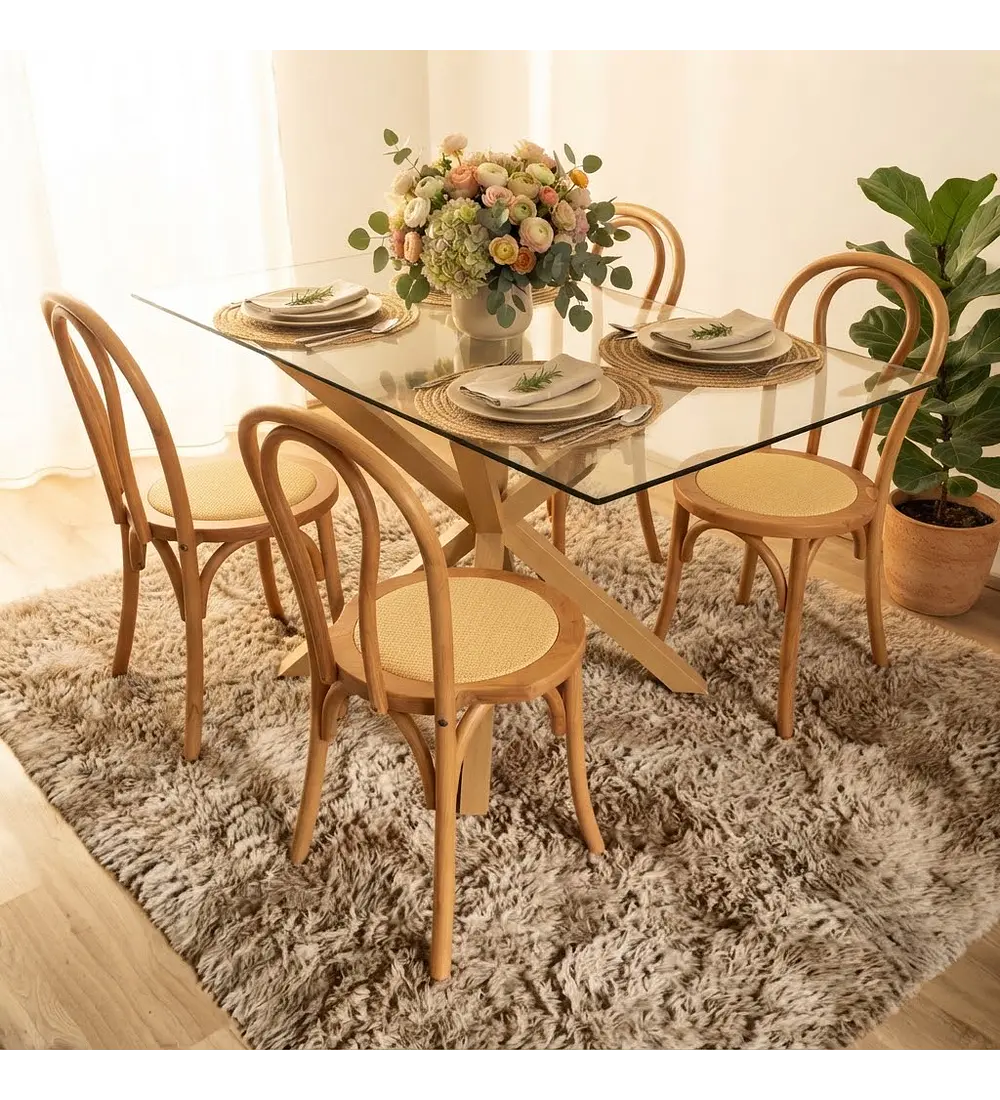 Comedor Madrid 140x90cms + 4 Sillas Amelia