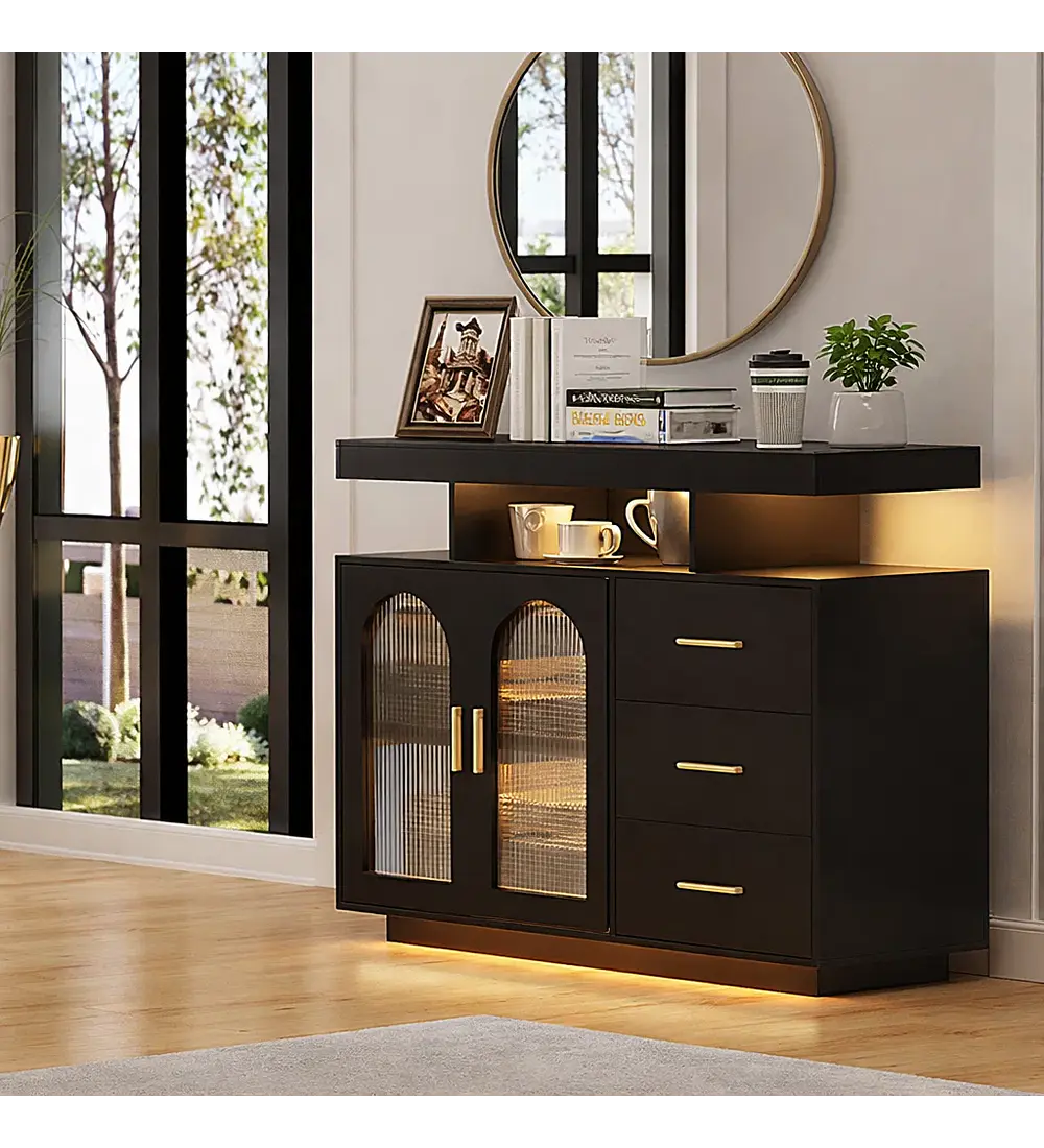 Mueble Cafetero GlassLight con LED