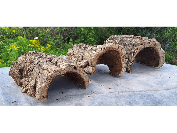 3 Cork Tunnels (20x10x7cm) - for Vivarium, Terrarium or Decoration 2