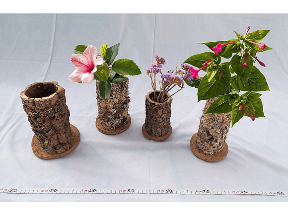 2x small handmade cork vases - 100% natural and sustainable 5