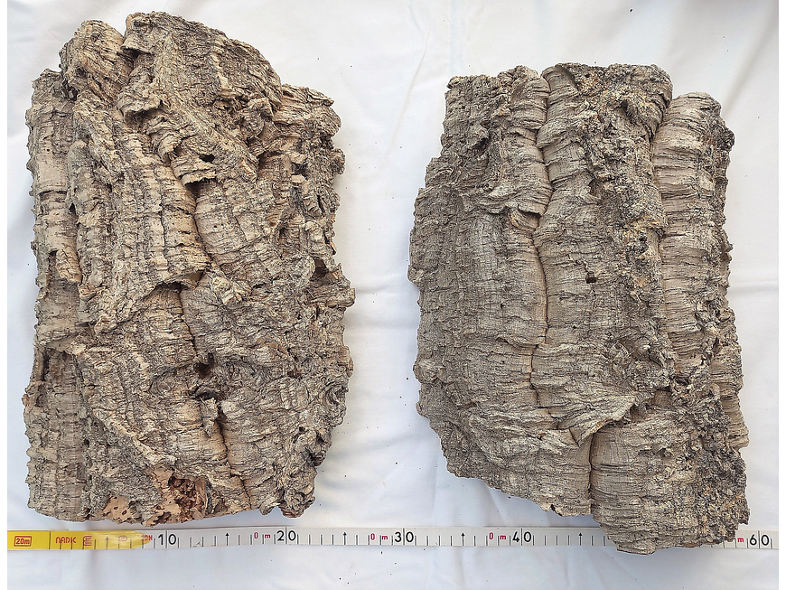 2x Medium-Sized Virgin Cork Sheets: (25x20x7cm) 10