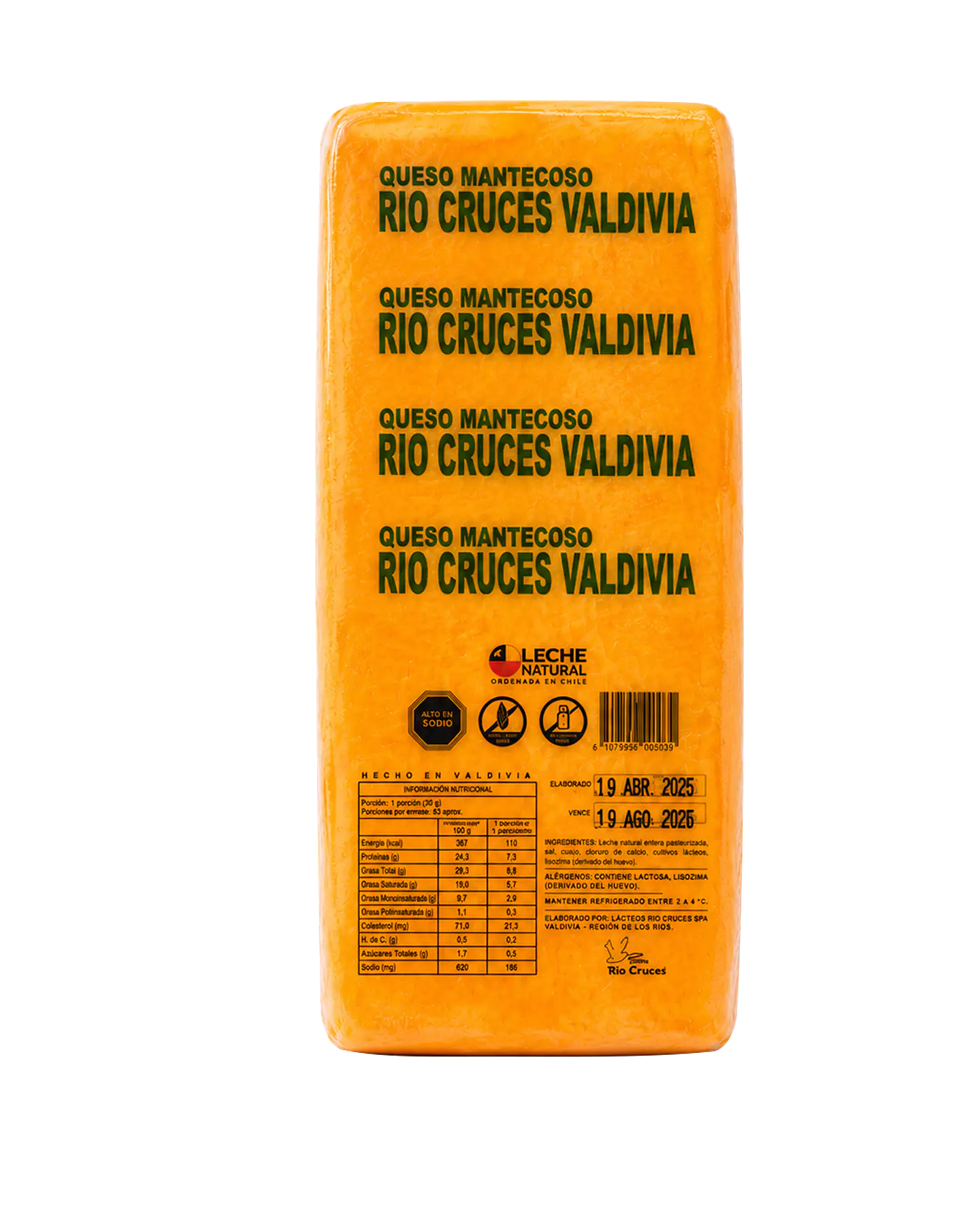 Queso Mantecoso Río Cruces Barra 5 kg - Venta por Mayor | Talca 1