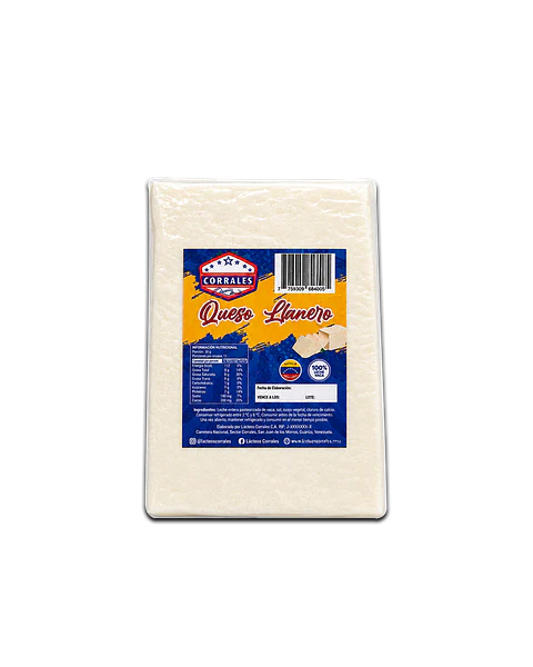 Queso Llanero 1 kg  - Corrales del Campo