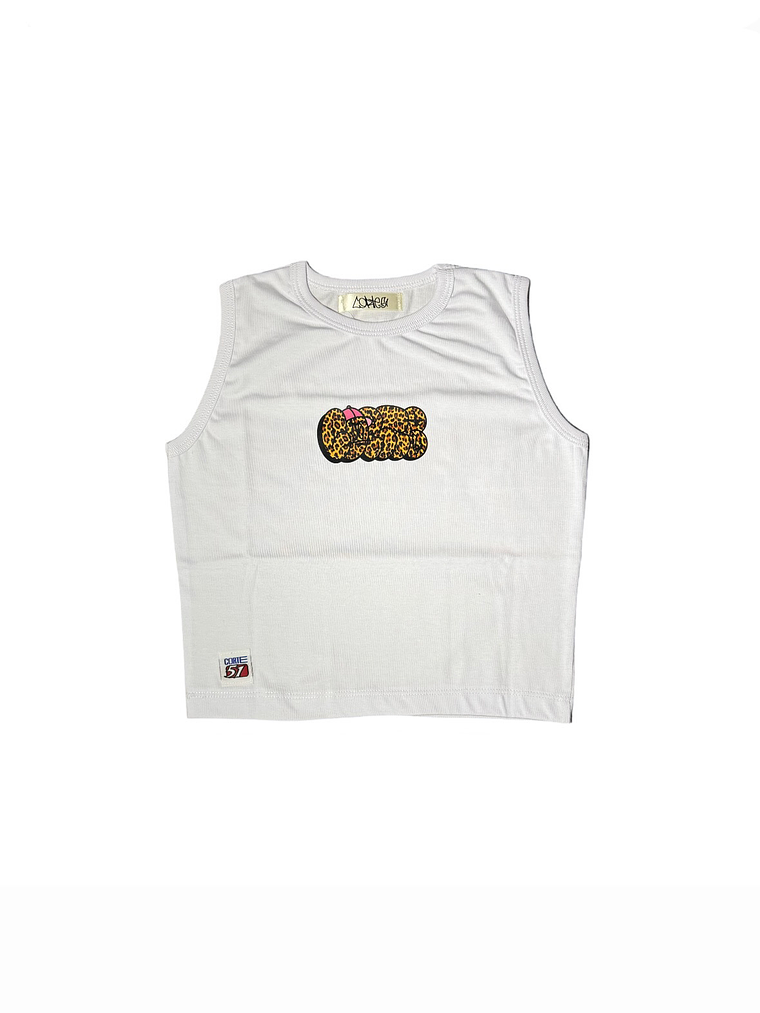 Top “CHEETAH BOMB” Blanco 1