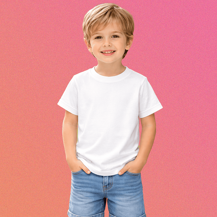 Camiseta de Piel de Durazno Manga Corta Infantil Niño Nacional 2