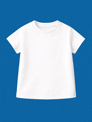 Camiseta de Piel de Durazno Manga Corta Infantil Niño Nacional