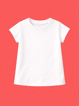 Camiseta de Piel de Durazno Manga Corta Infantil Niña Nacional