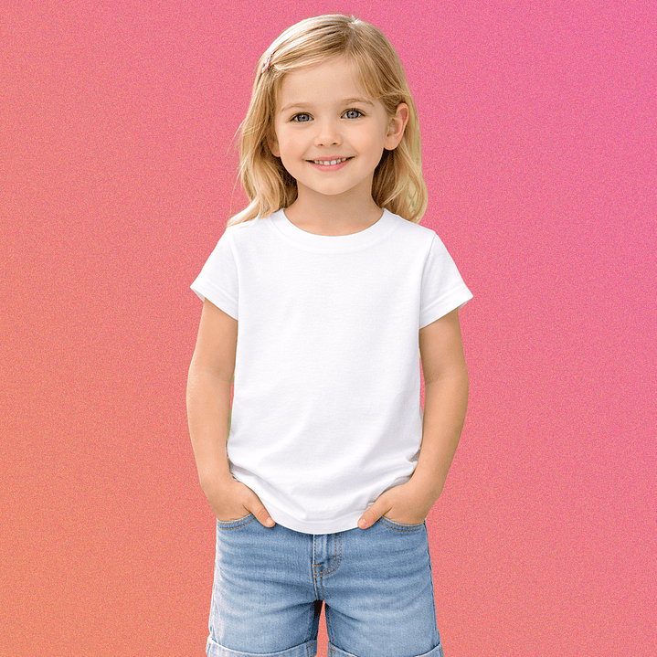 Camiseta de Piel de Durazno Manga Corta Infantil Niña Nacional 2