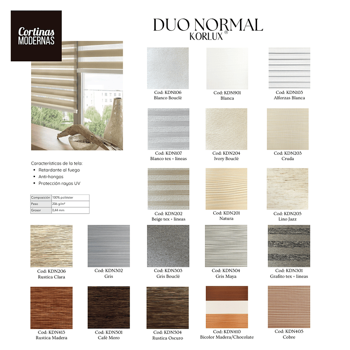 Roller Duo Beige tex + lineas 3