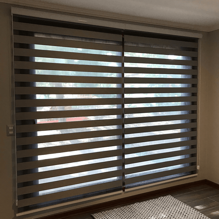 Roller Duo Blackout Gris Gasa negra 2