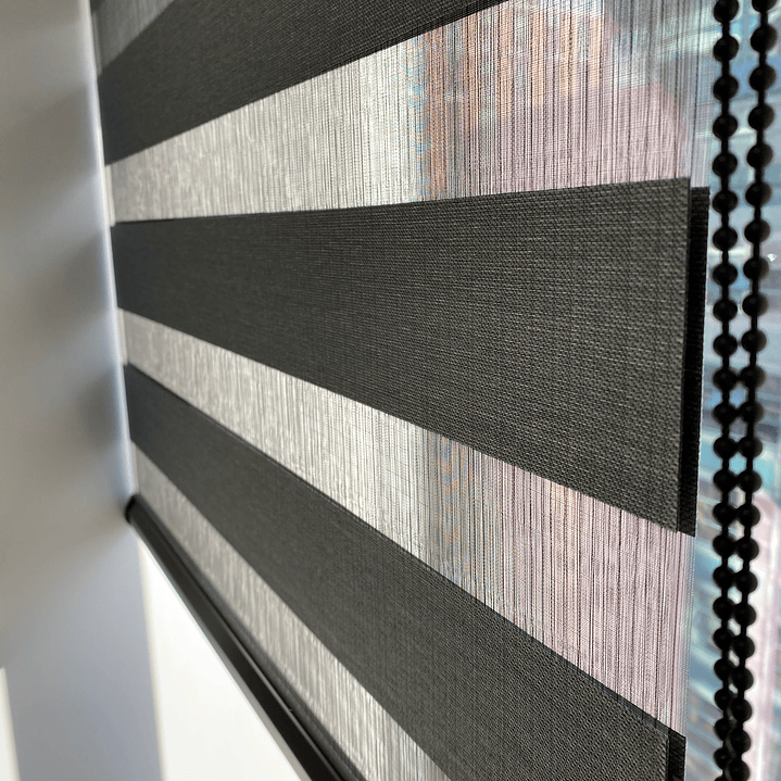 Roller Duo Blackout Gris Acero gasa negra 3