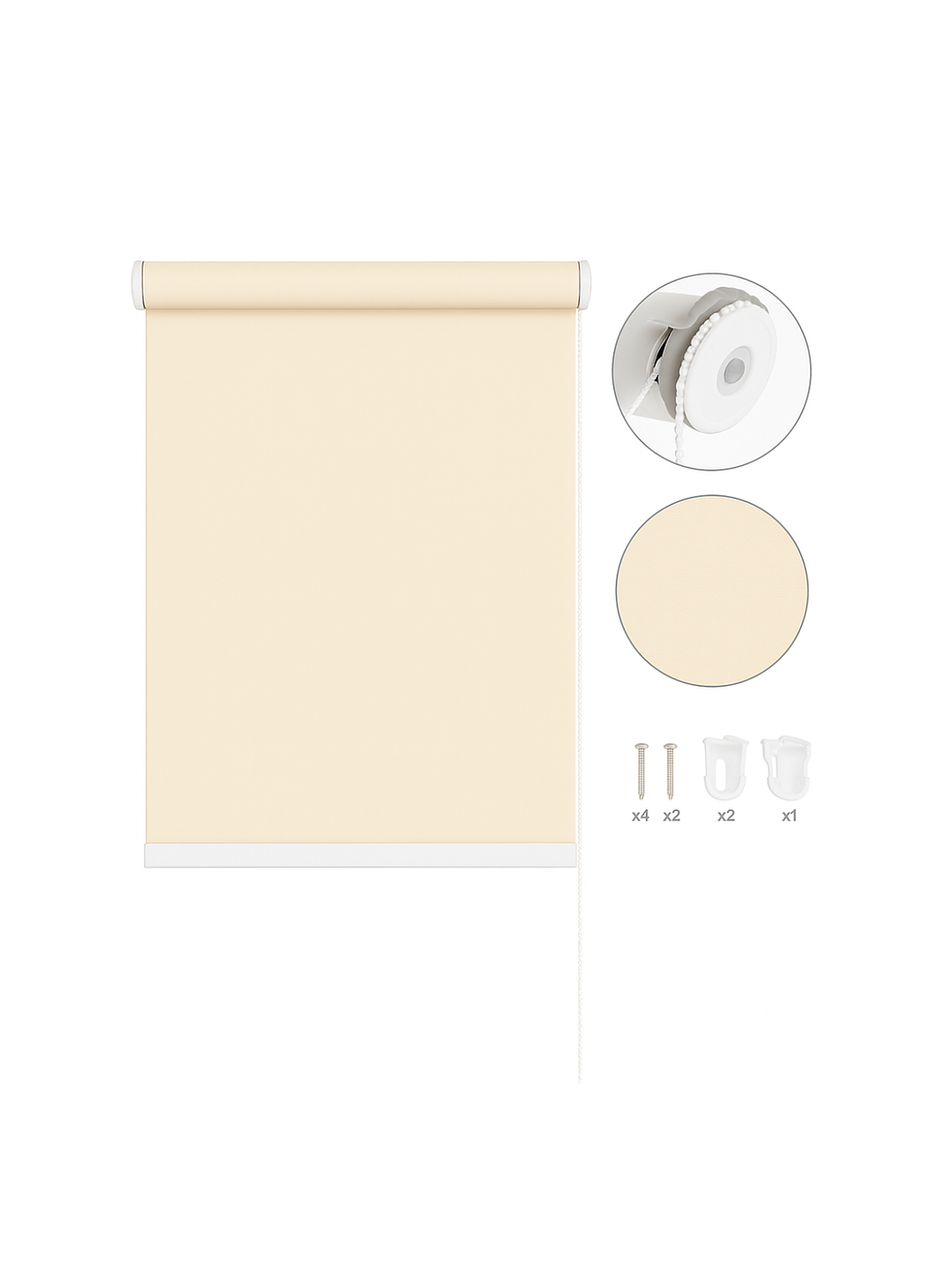 Cortina Roller Blackout Lisa Beige 100x200 3