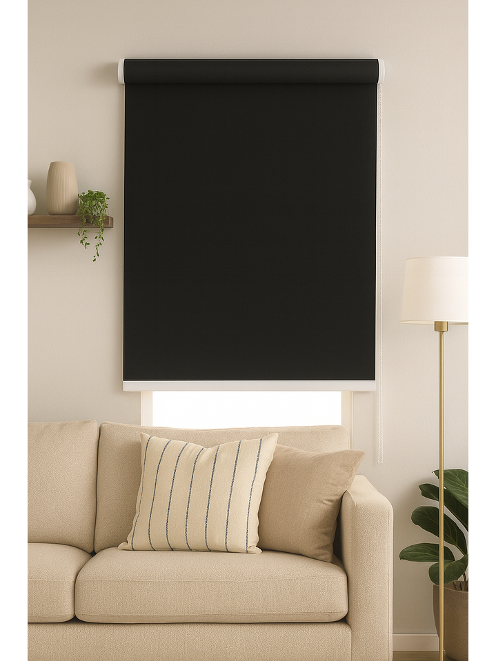 Cortina Roller Blackout Negra 100X200 1