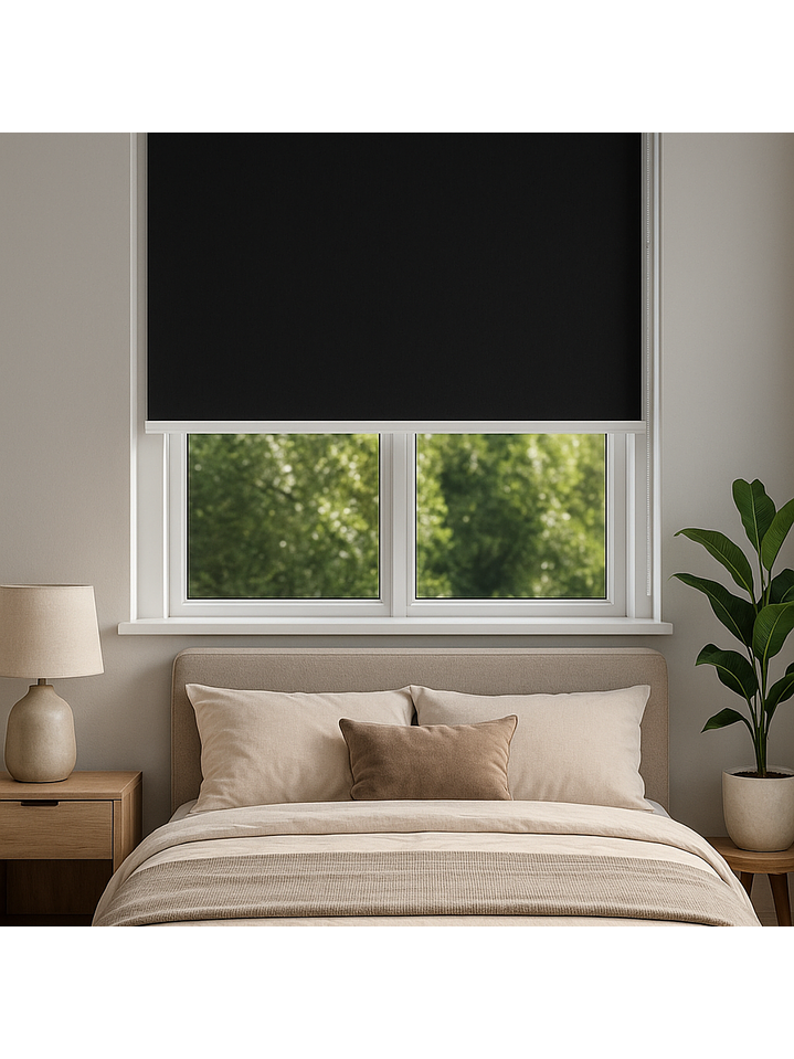 Cortina Roller Blackout Negra 100X200 4