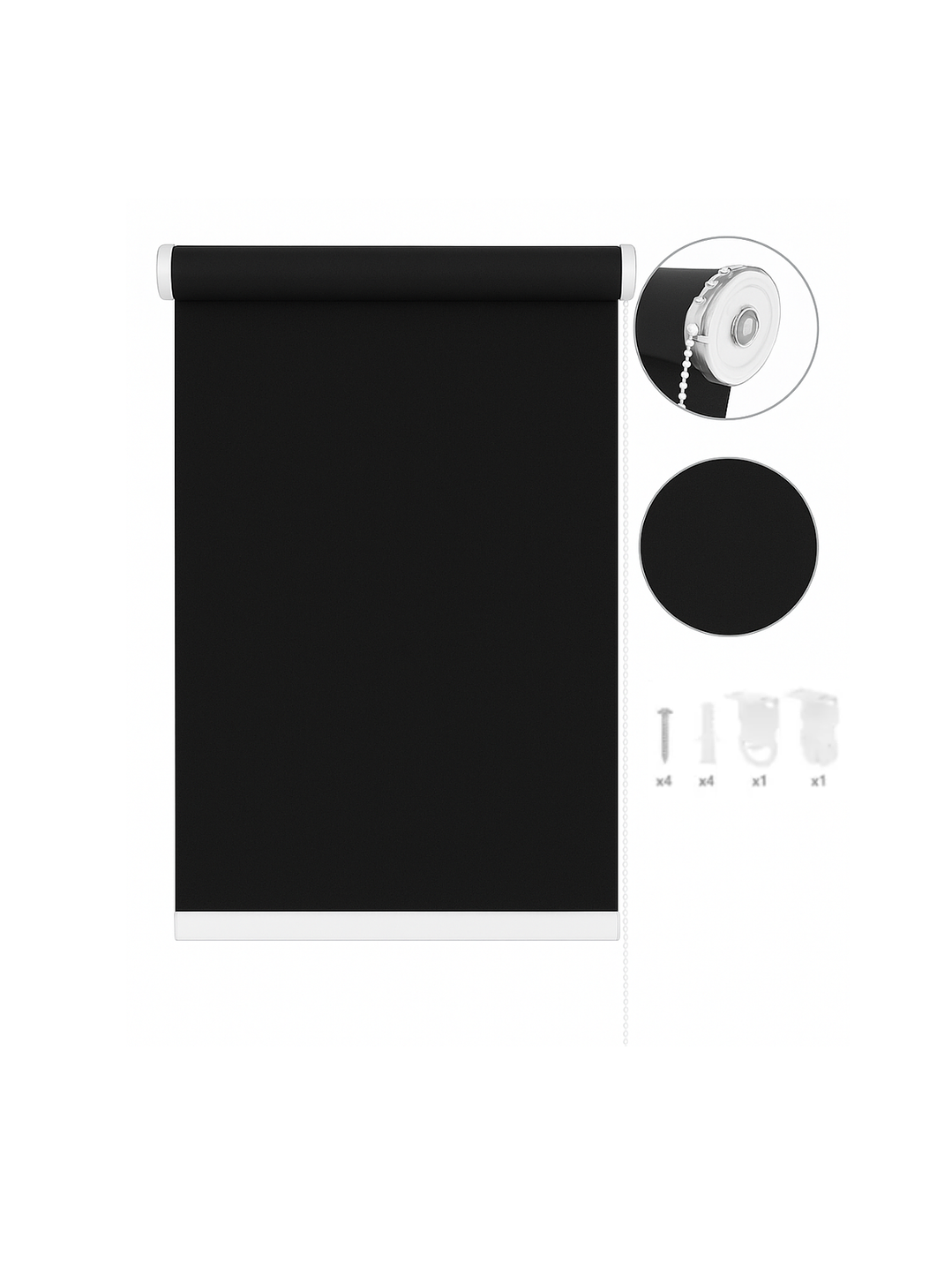 Cortina Roller Blackout Negra 100X200 6