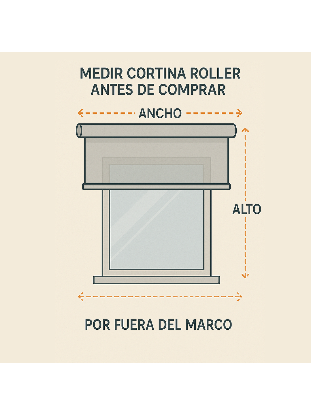 Cortina Roller Blackout Beige 080x200 7