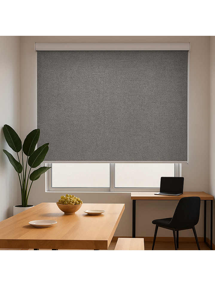 Cortina Roller Blackout Gris Jaspeada 120X200 4