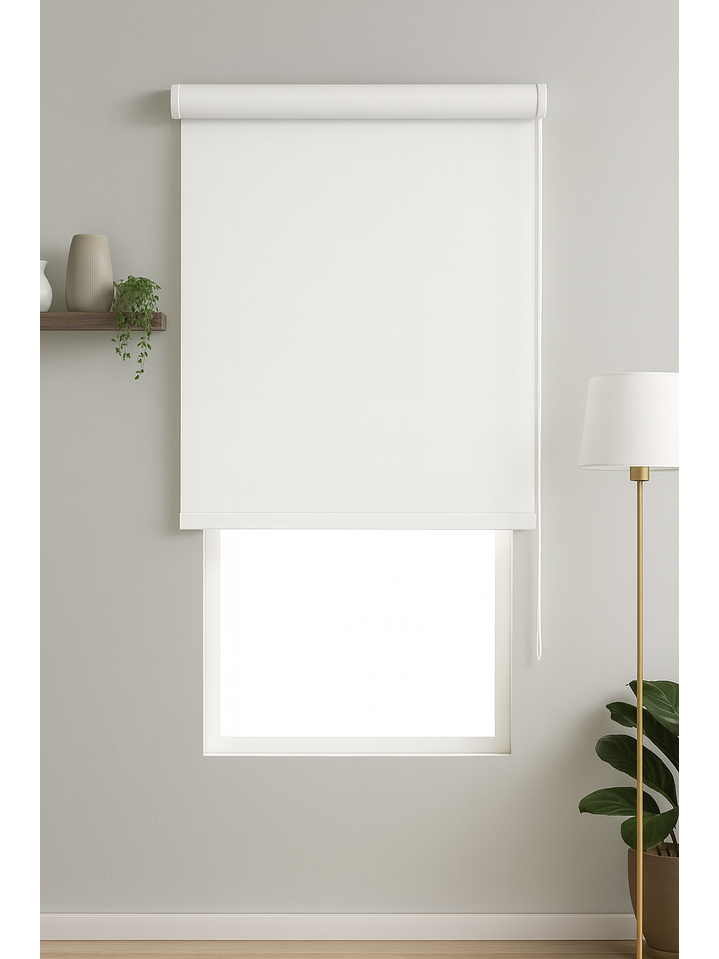 Cortina Roller Blackout Blanca 160X200 2