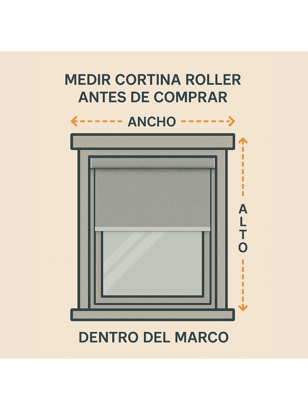 Cortina Roller Blackout Blanca 160X200 8