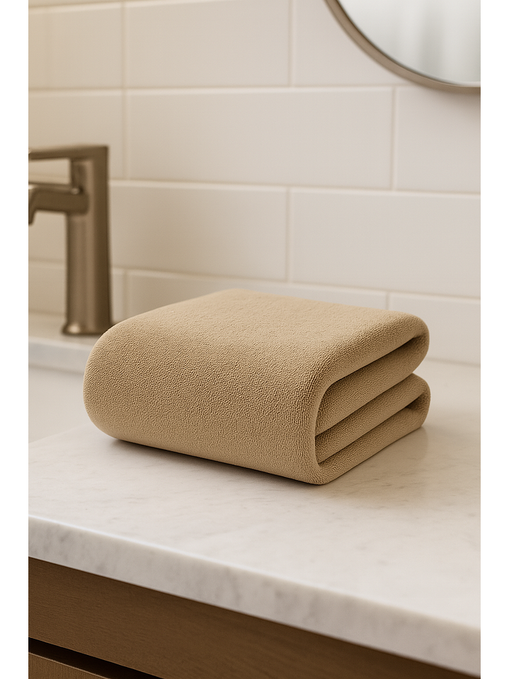 Toalla Taupe Microfibra 100x140 1