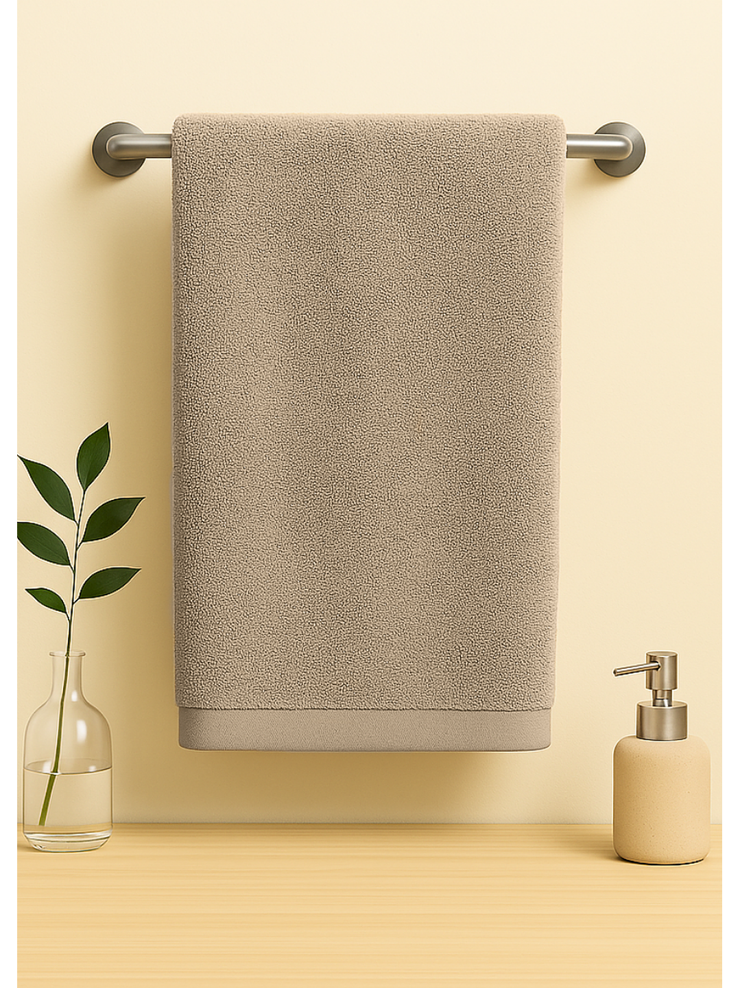 Toalla Taupe Microfibra 100x140 2