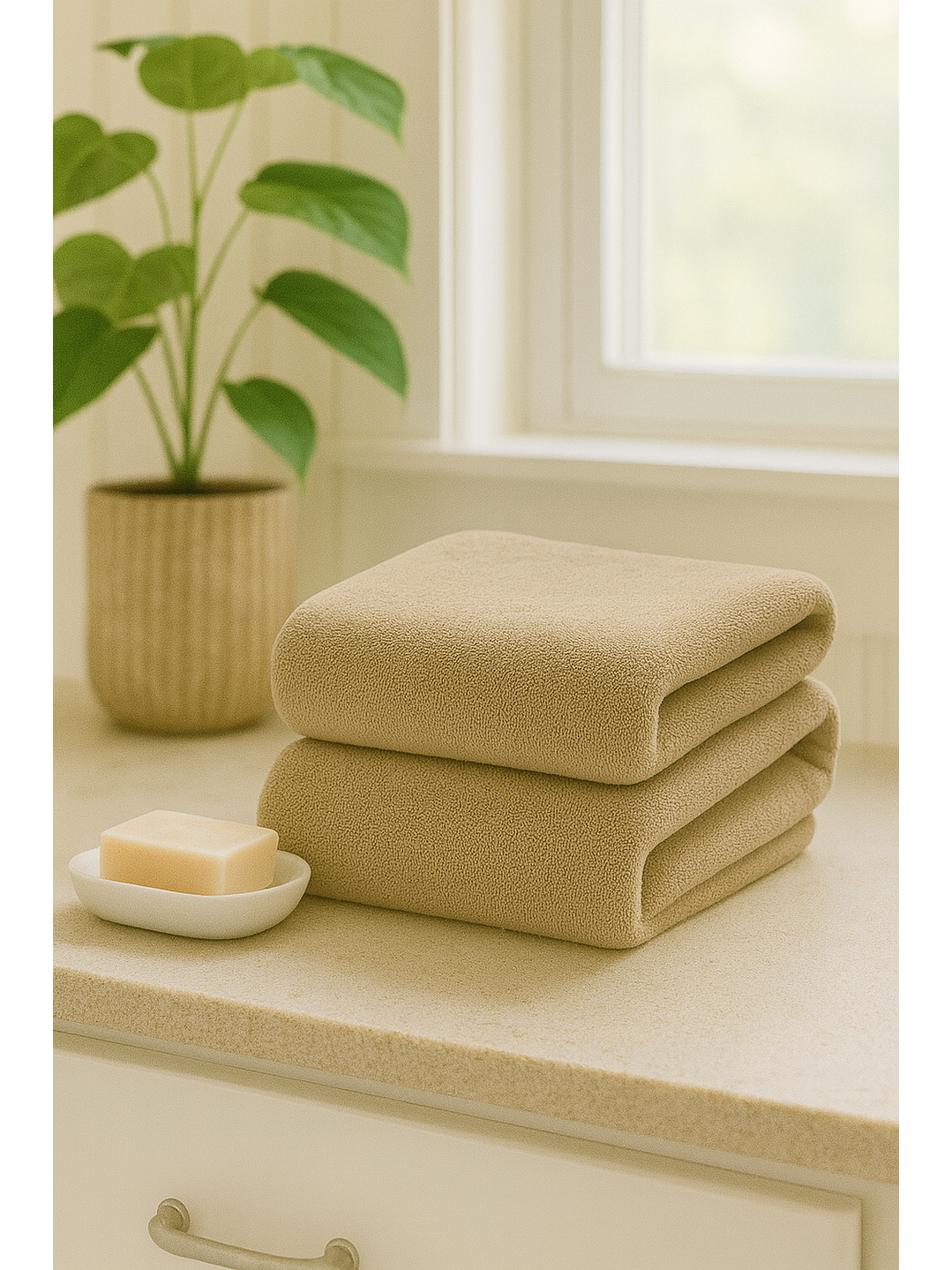 Pack 2 Toalla Taupe Microfibra 100x140 1