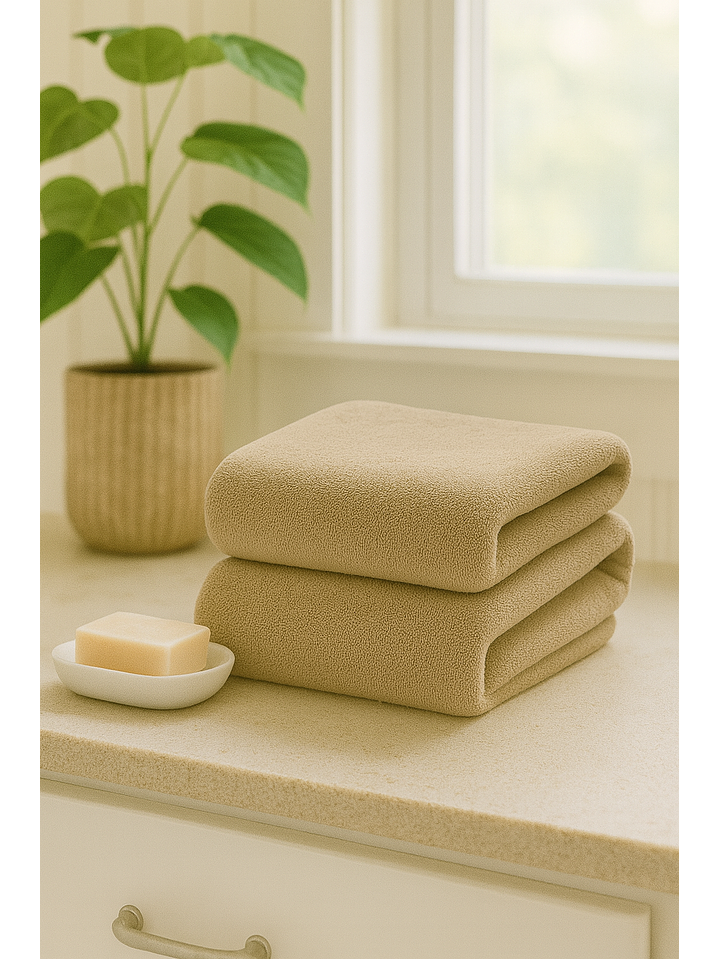 Pack 2 Toalla Taupe Microfibra 100x140 1