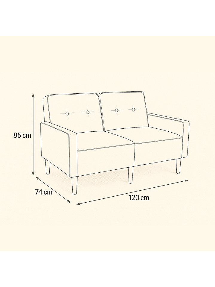 Sofa de Lino Atenas 6