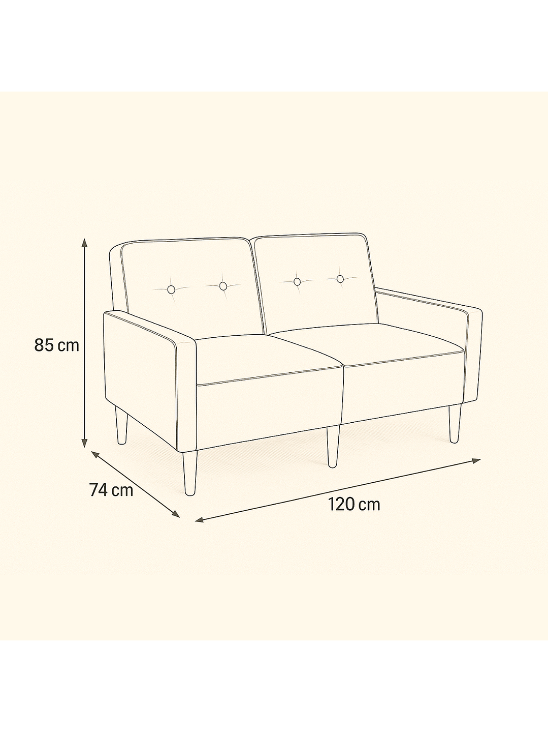 Sofa de Lino Dinamarca 6