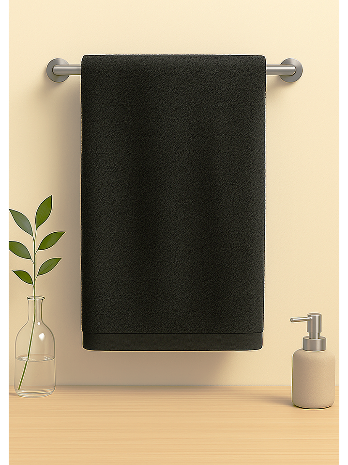 Pack 2 Toallas Negras Microfibra 070x130 2