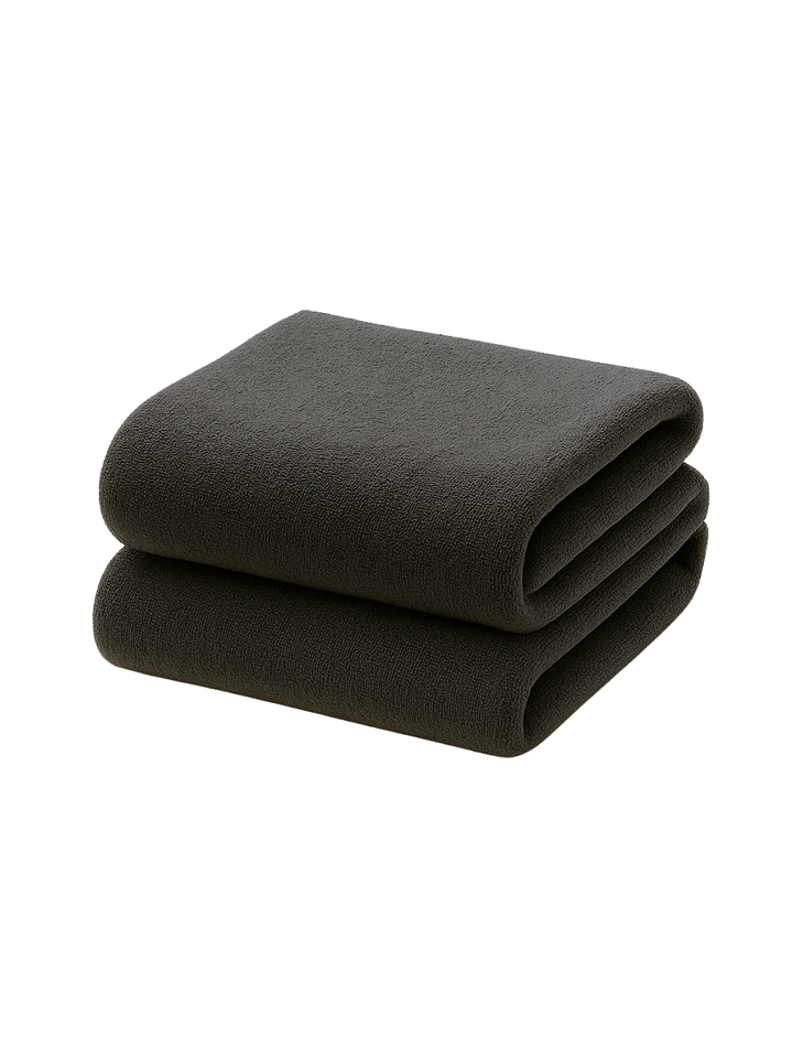 Pack 2 Toallas Negras Microfibra 070x130 5