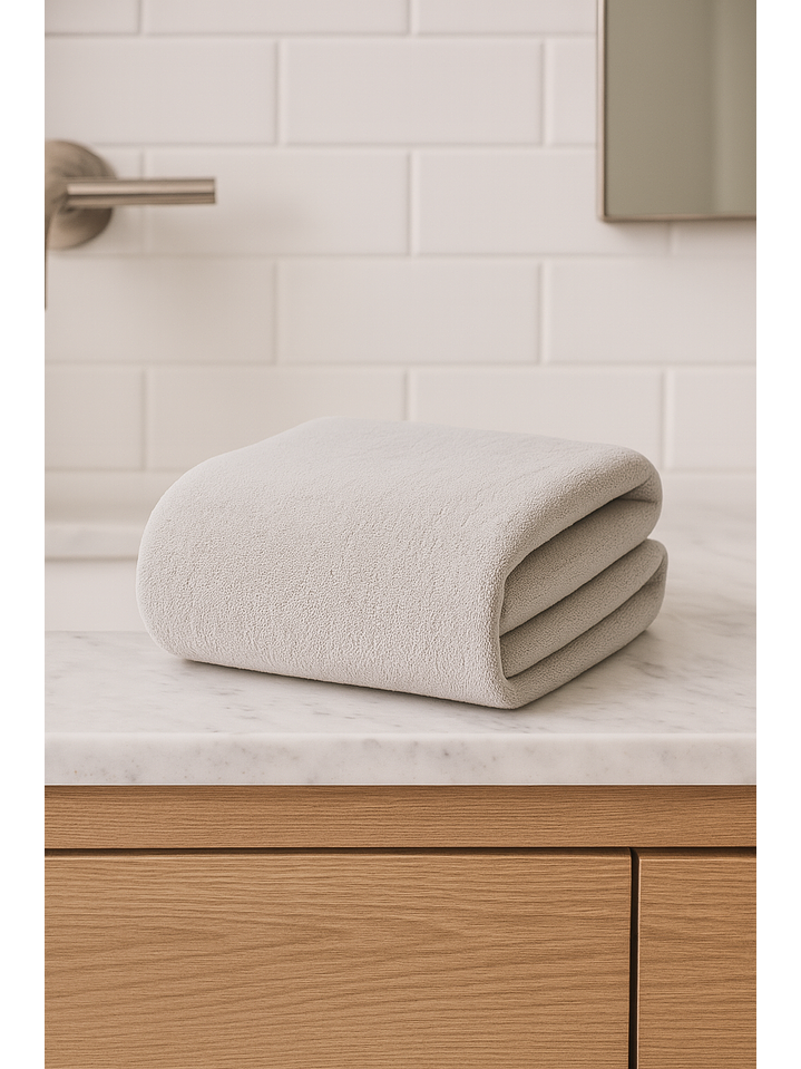 Toalla Gris Microfibra 100x140 1