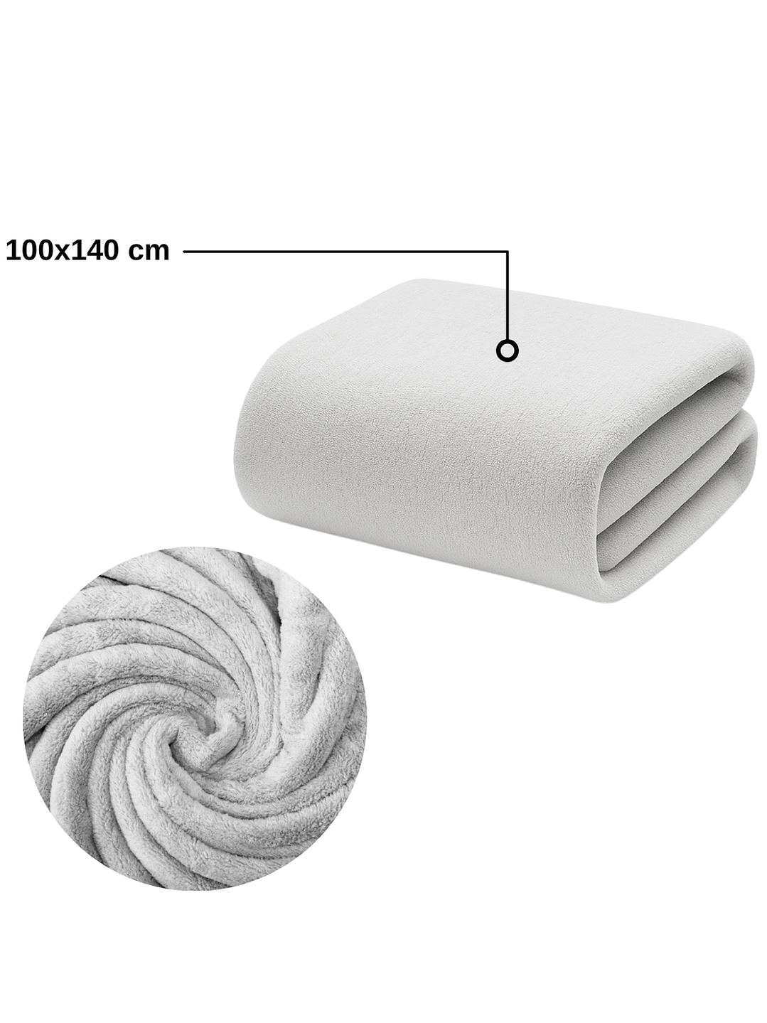 Toalla Gris Microfibra 100x140 4