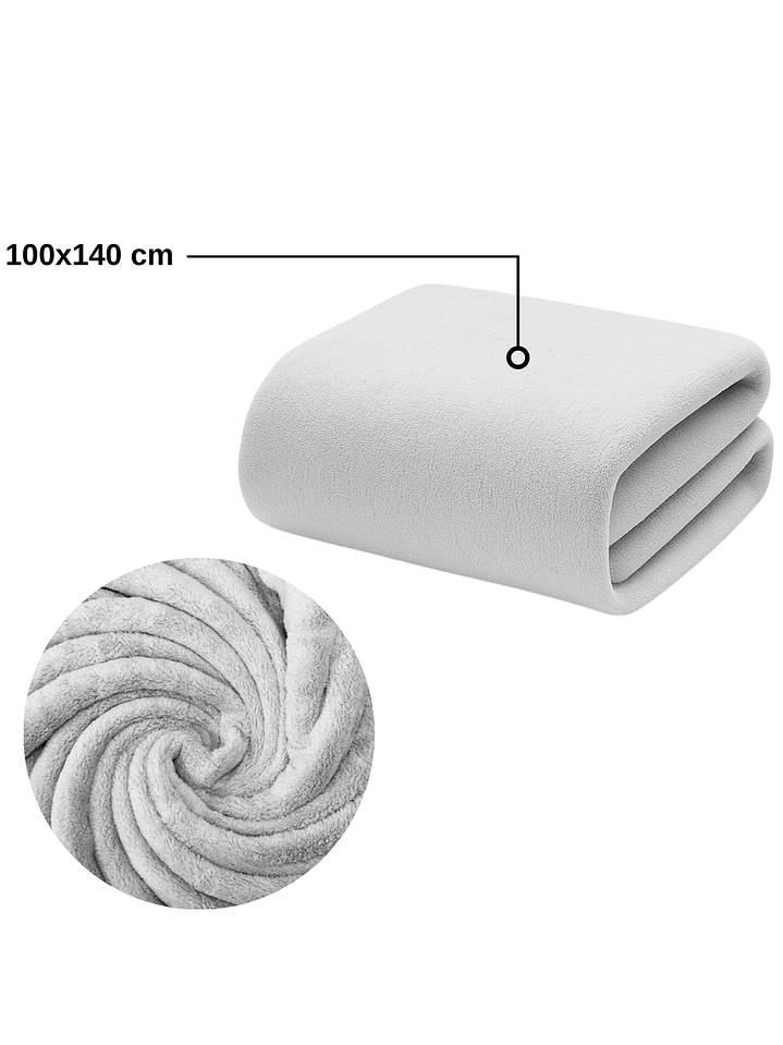 Toalla Gris Microfibra 100x140 4