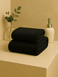 Pack 2 Toalla Negra Microfibra 100x140 - Miniatura 3