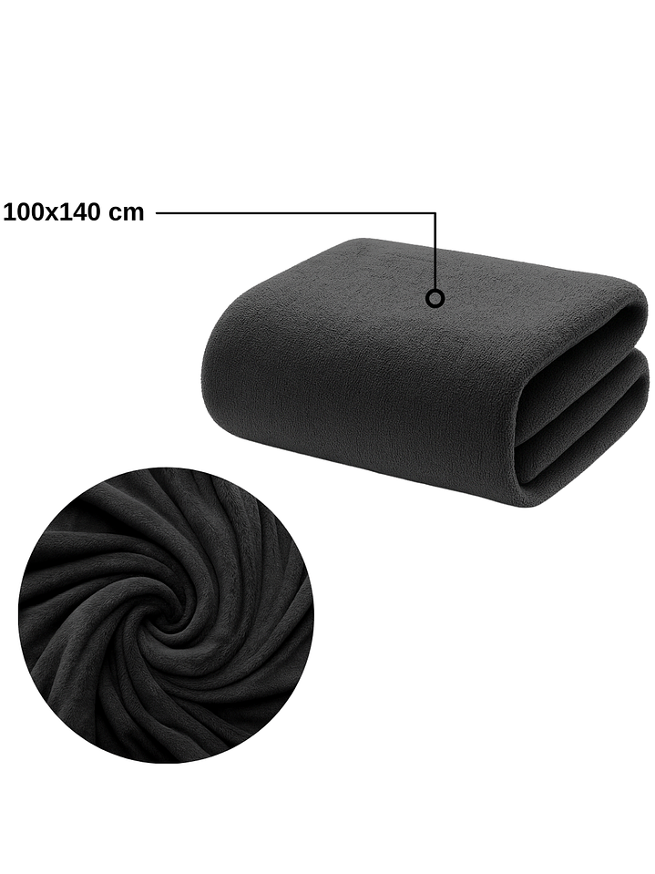 Pack 2 Toalla Negra Microfibra 100x140 4