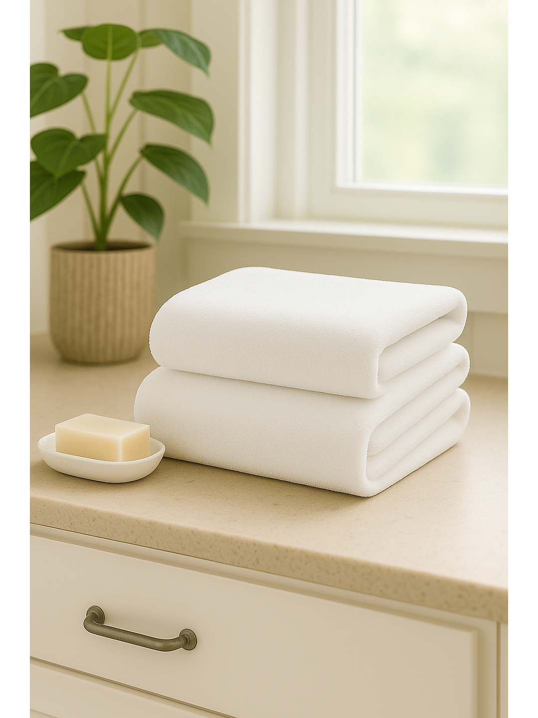 Pack 2 Toallas Blancas Microfibra 070x130 1