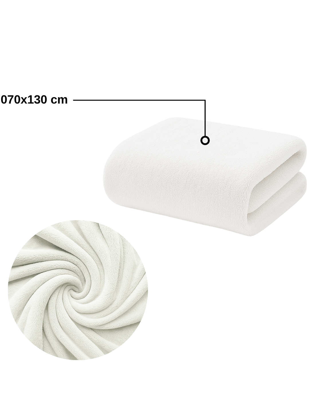 Pack 2 Toallas Blancas Microfibra 070x130 4