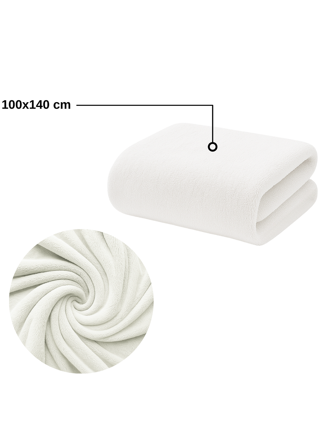 Toalla Blanca Microfibra 100x140 4