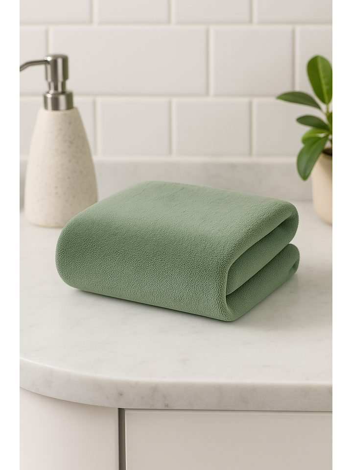 Toalla Verde Microfibra 100x140 1