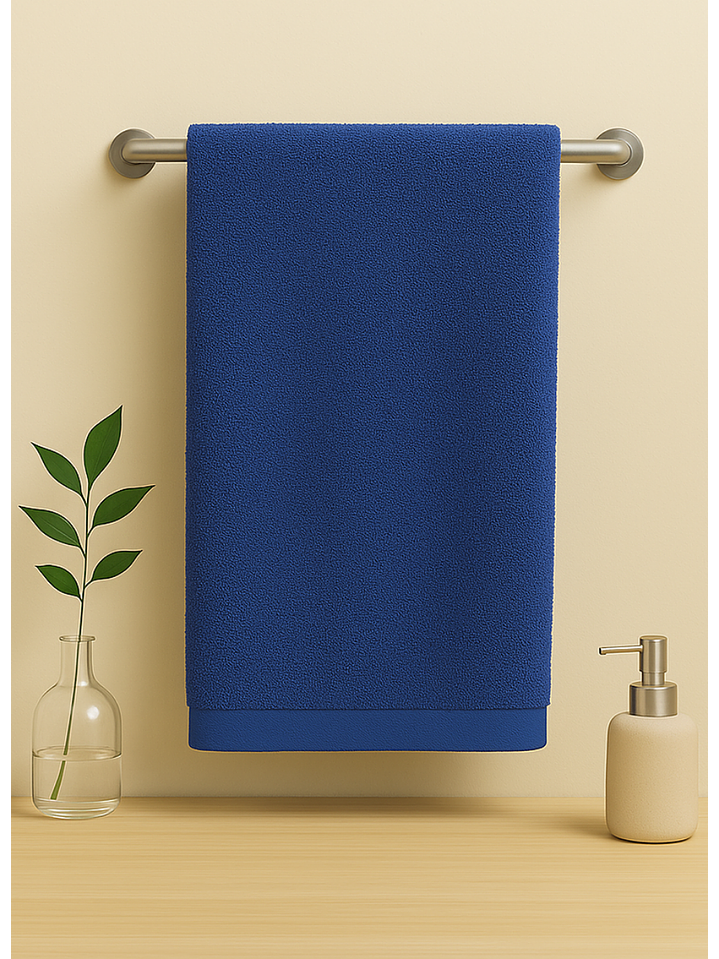 Pack 2 Toalla Azul Microfibra 100x140 2