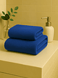 Pack 2 Toalla Azul Microfibra 100x140 - Miniatura 3