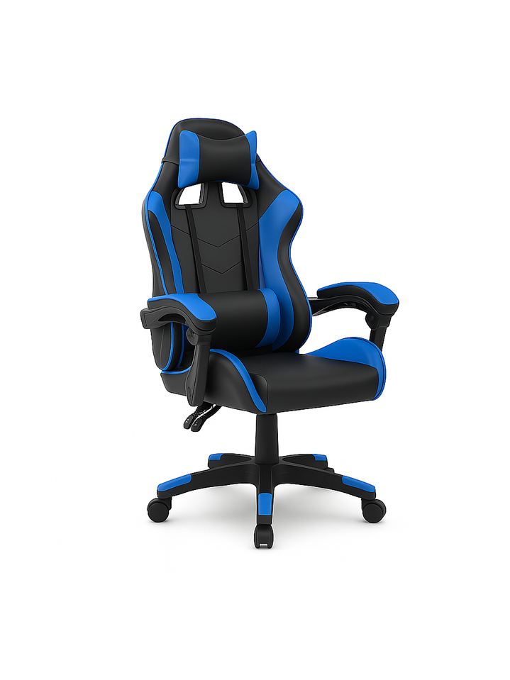 Silla Gamer de Escritorio Reclinable Color Azul 4