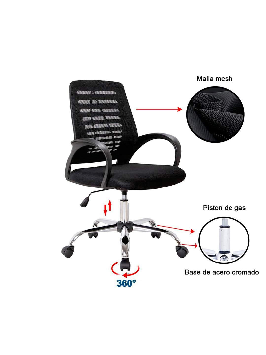 Silla Ejecutiva Oficina Santa Fe 6