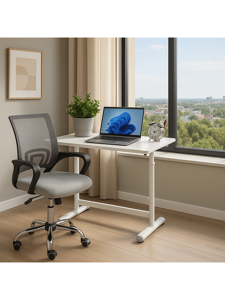 Escritorio con Altura Ajustable 80x60x63-86cm Funcional Bilbao Blanco 6